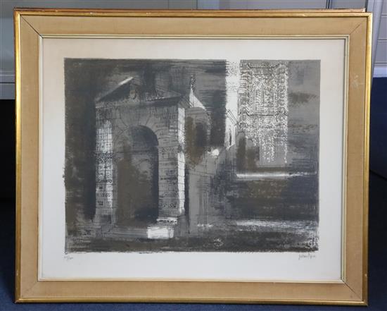 § John Piper (1903-1992) Westminster School I and II (L114/115) 21.5 x 27in.